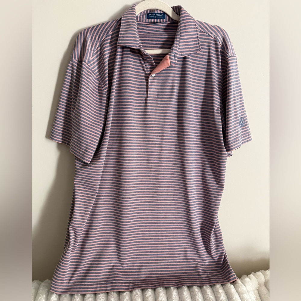 ⚫️⚫️Peter Millar Striped Polo